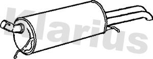 KLARIUS 220688 Глушитель выхлопных газов  для AUDI A6 (Ауди А6)
