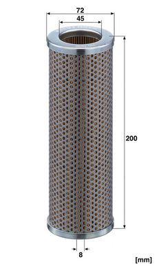 Hydraulisch filter (patroon) past: FENDT 2 D FARMER, 200 K FARMER, 200 S FARMER, 200 SA FARMER, 200 V FARMER, 200 VA FARMER, 201 S FARMER, 201 SA FARMER, 203 K FARMER, 203 P FARMER, 203 PA FARMER