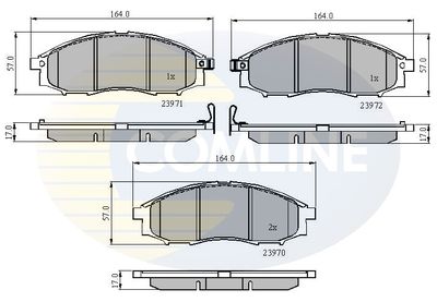 Комплект тормозных колодок, дисковый тормоз COMLINE CBP31193 для NISSAN NAVARA