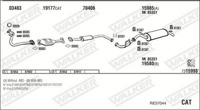 SISTEM DE ESAPAMENT WALKER RE57044