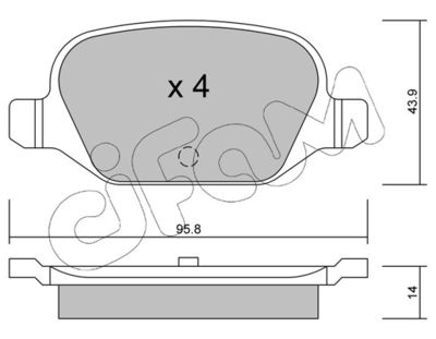 Комплект тормозных колодок, дисковый тормоз CIFAM 822-324-0 для LADA GRANTA