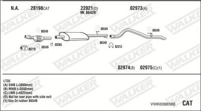 SISTEM DE ESAPAMENT WALKER VWK008859B