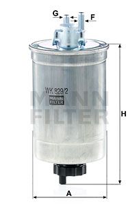 Топливный фильтр MANN-FILTER WK 829/2 для FIAT DOBLO