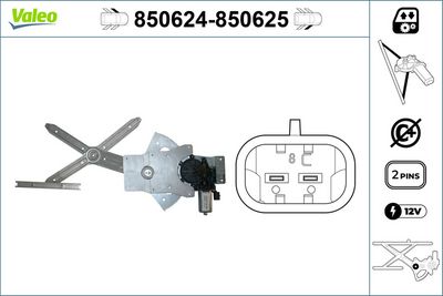 стъклоподемник VALEO 850625