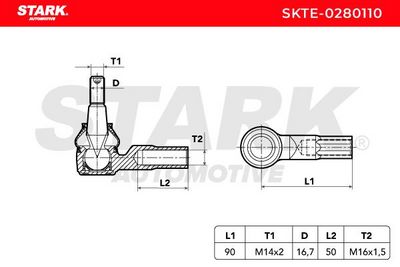накрайник на напречна кормилна щанга STARK SKTE-0280110