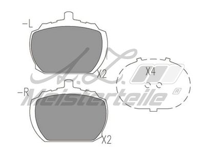 комплект спирачно феродо, дискови спирачки A.Z. Meisterteile AZMT-44-022-2299