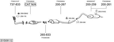 Układ wydechowy BOSAL SYS09112