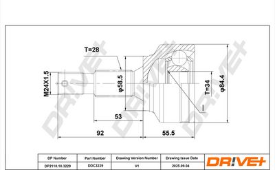 каре комплект, полуоска DR!VE+ DP2110.10.3229