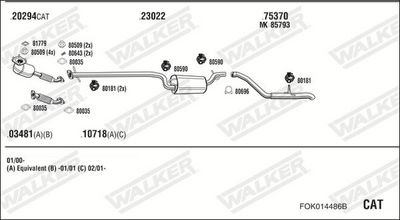 Изпускателна система WALKER FOK014486B