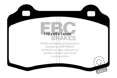 Комплект тормозных колодок, дисковый тормоз EBC Brakes DP1788 для DODGE CHALLENGER