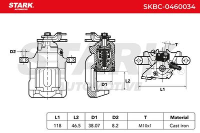 спирачен апарат STARK SKBC-0460034
