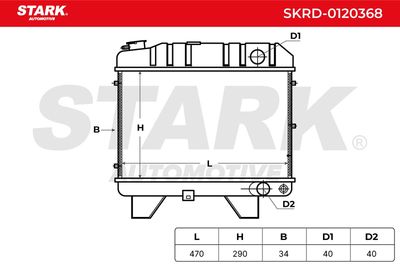 радиатор, охлаждане на двигателя STARK SKRD-0120368