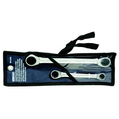 KS TOOLS Terkšlinių dvipusių žiedinių veržliarakčių rinkinys