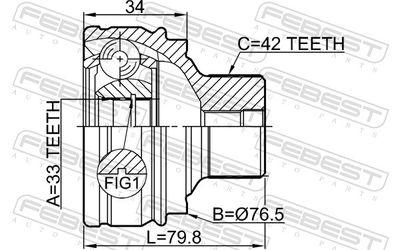 Joint Kit, drive shaft 1710-Q520MT