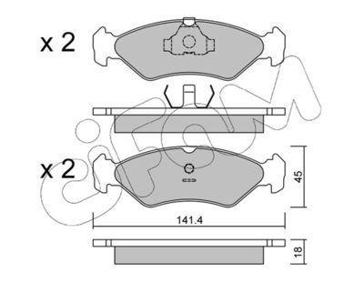 CIFAM 822-073-0 Тормозные колодки и сигнализаторы для FORD FIESTA Автофургон / микроавтобус (F3L, F5L) 1.3