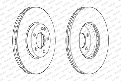 BREMSSCHEIBE FERODO DDF2334C1 1