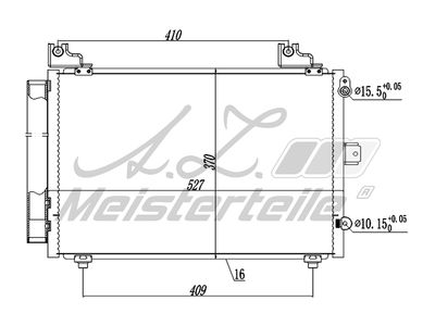 кондензатор, климатизация A.Z. Meisterteile AZMT-45-030-1578