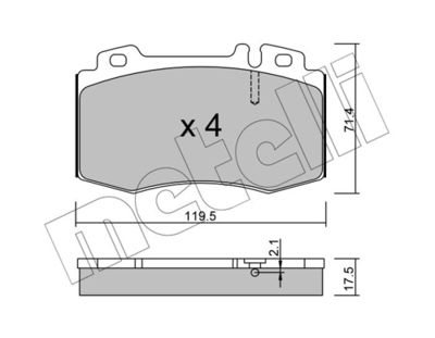 Brake Pad Set, disc brake 22-0563-0