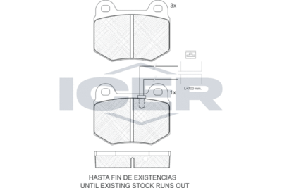 Комплект тормозных колодок, дисковый тормоз ICER 180628 для ALFA ROMEO 90