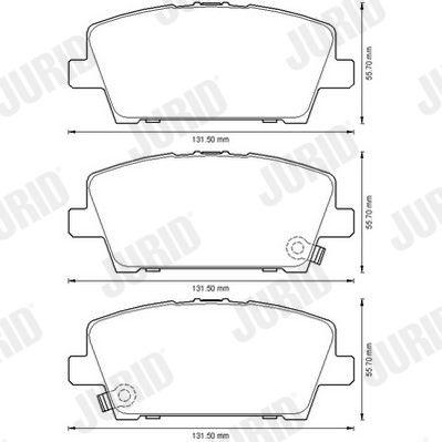 Brake Pad Set, disc brake 572579JC