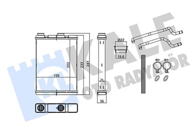 Теплообменник, отопление салона KALE OTO RADYATÖR 359125 для NISSAN QASHQAI