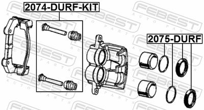 Guide Bolt, brake caliper 2074-DURF-KIT