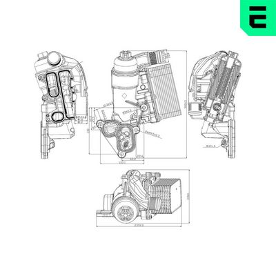Olejový chladič, motorový olej ERA 354187