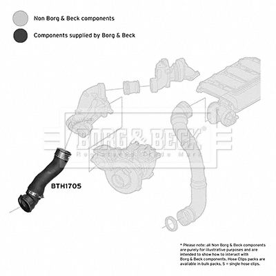 Charge Air Hose Borg & Beck BTH1705