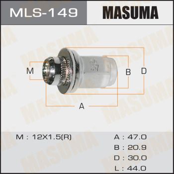 Гайка крепления колеса MASUMA MLS-149 для TOYOTA NADIA