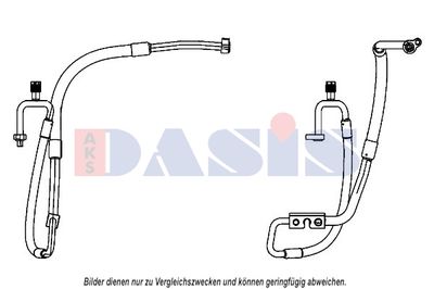 Трубопровод высокого / низкого давления, кондиционер AKS DASIS 885877N для FORD FIESTA
