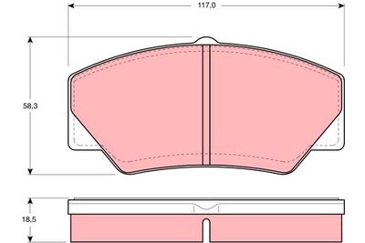 Комплект тормозных колодок, дисковый тормоз TRW GDB349 для FORD P100
