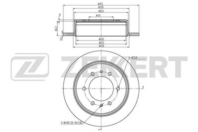 ZEKKERT BS-5818 Тормозные диски  для HUMMER  (Хаммер Хаммер)