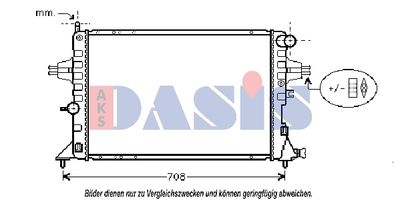 AKS DASIS 150046N Радиатор охлаждения двигателя для OPEL ASTRA G Фургон/универсал (F70)