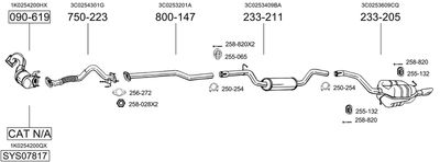 Układ wydechowy BOSAL SYS07817