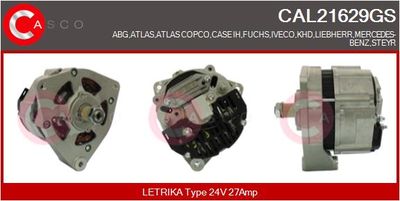 Генератор CASCO CAL21629GS для IVECO DAILY