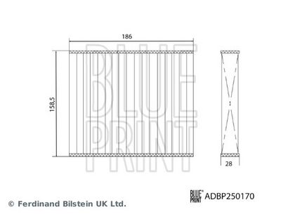 Филтър купе (поленов филтър) BLUE PRINT ADBP250170