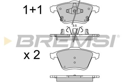BREMSI BP3569 Тормозные колодки и сигнализаторы  для MAZDA 3 (BK) 2.3 MPS Turbo (BK14)