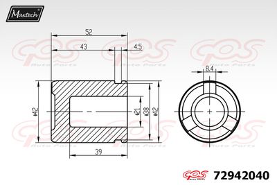 Поршень, корпус скобы тормоза MAXTECH 72942040 для FORD RANGER