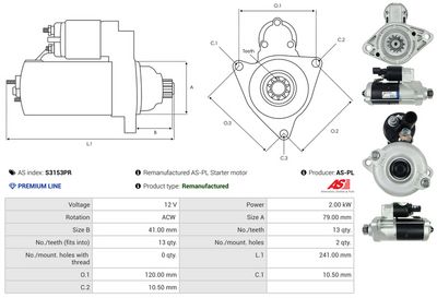 STARTER AS-PL S3153PR 4