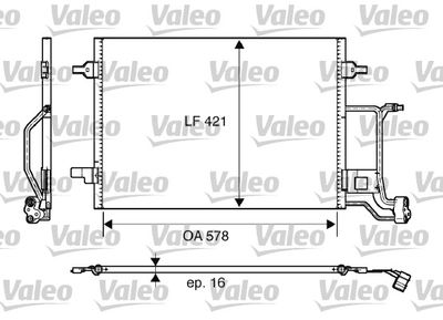 VALEO 817997 Радіатор кондиціонера для AUDI (Ауди)