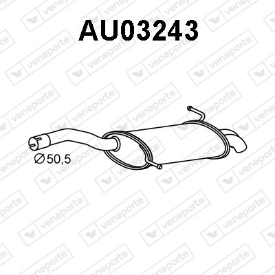 VENEPORTE AU03243 Глушитель выхлопных газов  для AUDI A4 (Ауди А4)