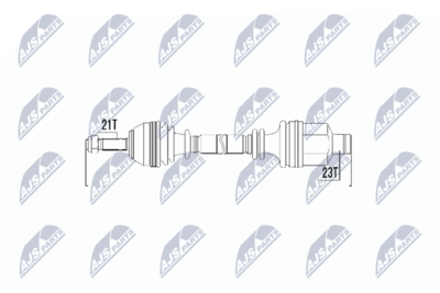 Wał napędowy NTY NPW-RE-014