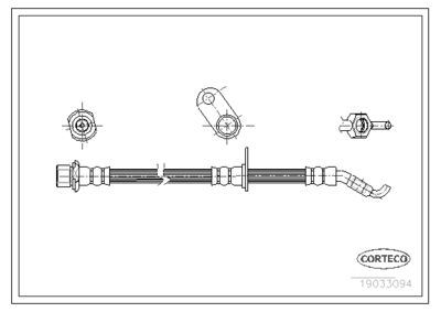 Тормозной шланг CORTECO 19033094 для TOYOTA MR2