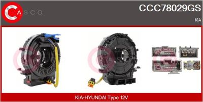 Витая пружина, подушка безопасности CASCO CCC78029GS для KIA SORENTO
