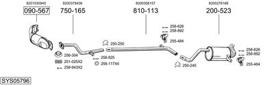 Układ wydechowy BOSAL SYS05796