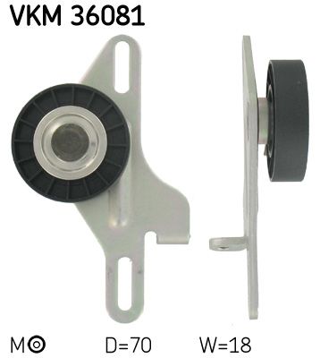 Rolka napinacza, pasek klinowy wielorowkowy SKF VKM 36081