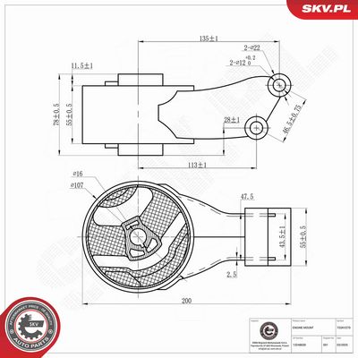 SUPORT MOTOR ESEN SKV 75SKV270 4