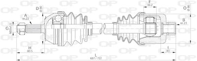 Приводной вал OPEN PARTS DRS6205.00 для RENAULT 30