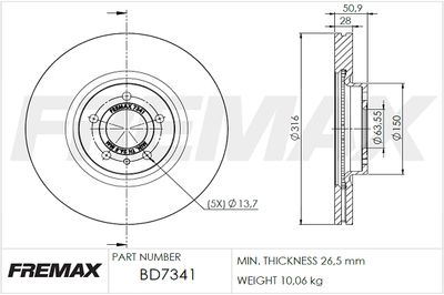 Disque de frein FREMAX