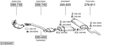 Układ wydechowy BOSAL SYS05497